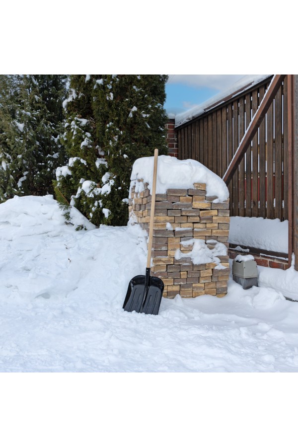 Лопата для уборки снега стальная эмалированная, 330 х 365 мм, без черенка, Сибртех