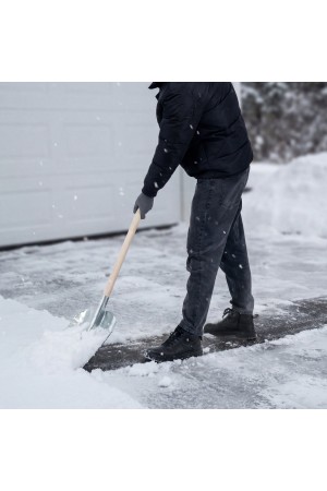 Лопата для уборки снега стальная оцинкованная, 330 х 365 мм, без черенка, Россия, Сибртех