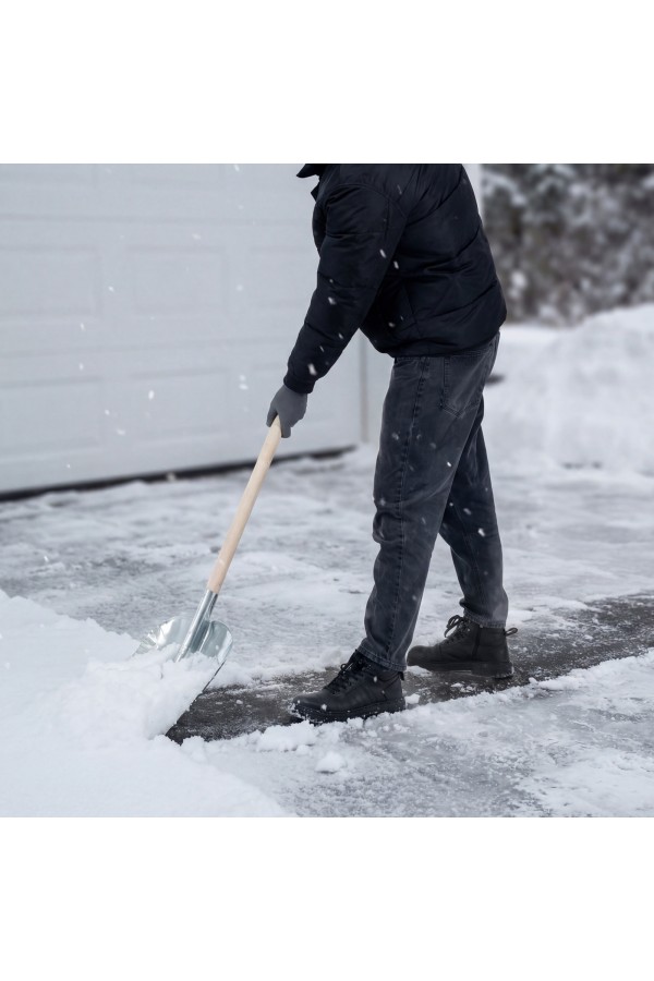 Лопата для уборки снега стальная оцинкованная, 330 х 365 мм, без черенка, Сибртех
