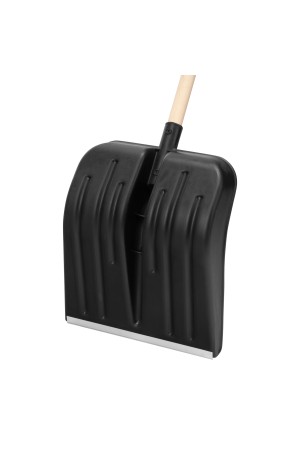 Лопата для уборки снега пластиковая, 360 х 405 х 1550 мм, деревянный черенок в/с, Россия, Сибртех