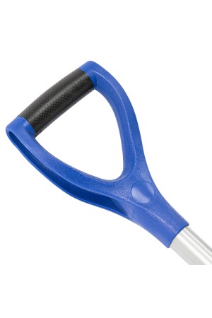 Лопата для уборки снега пластиковая, 540 х 375 х 1520 мм, стальной черенок,стальная планка, Palisad