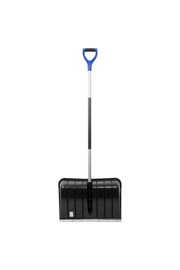 Лопата для уборки снега пластиковая, 540 х 375 х 1520 мм, стальной черенок,стальная планка, Palisad