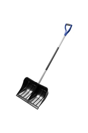 Лопата для уборки снега пластиковая, 540 х 375 х 1520 мм, стальной черенок,стальная планка, Palisad