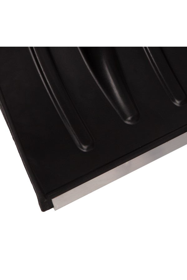 Лопата для уборки снега пластиковая, 380х385х1420 мм, деревянный черенок