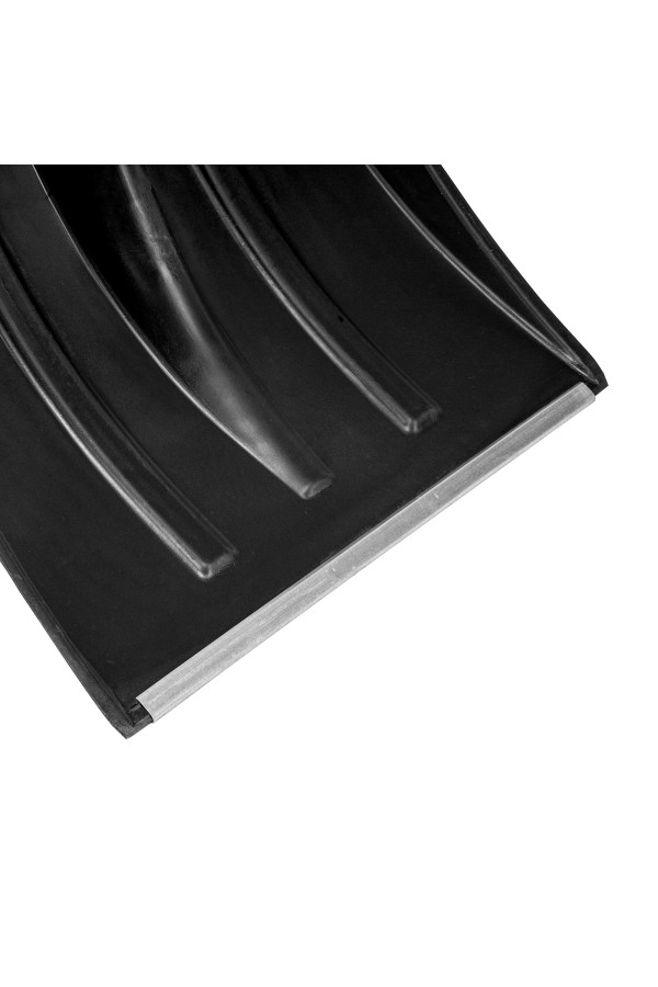 Лопата для уборки снега пластиковая, 380х385х1420 мм, оцинк. планка, деревянный черенок