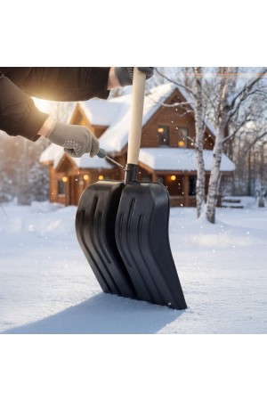 Лопата для уборки снега пластиковая, 360 х 405 мм, без черенка, Россия, Сибртех