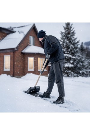 Лопата для уборки снега пластиковая, 360 х 405 мм, без черенка, Россия, Сибртех