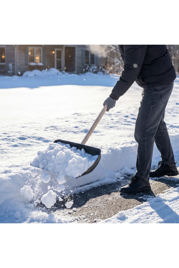 Лопата для уборки снега пластиковая, 450 х 430 мм, без черенка, Сибртех