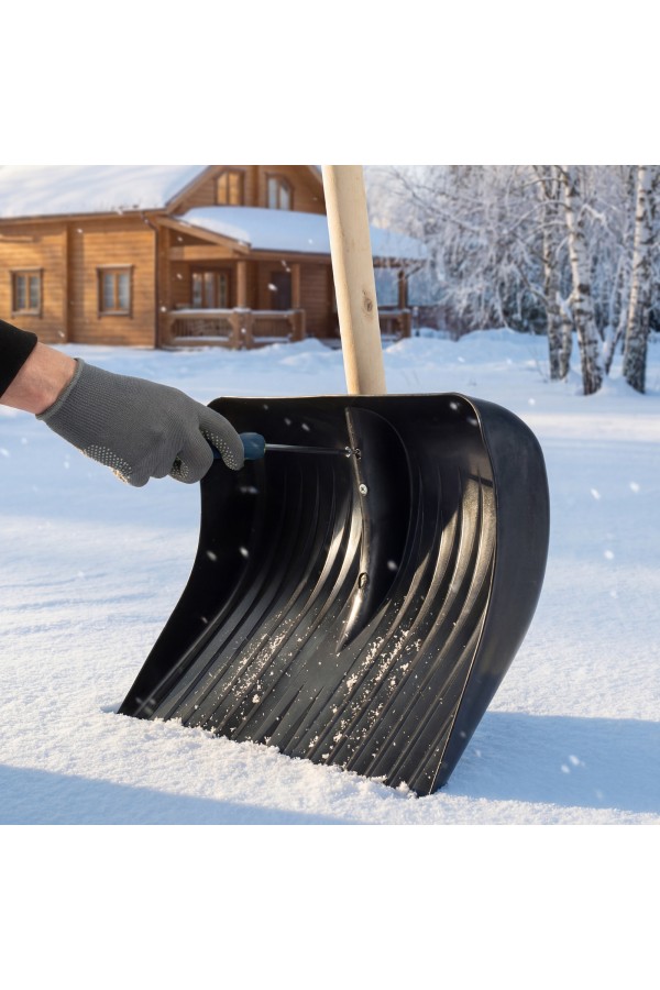 Лопата для уборки снега пластиковая, 450 х 430 мм, без черенка, Сибртех