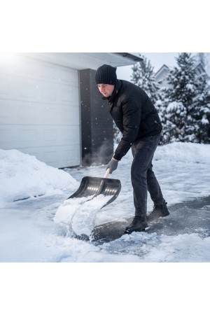 Лопата для уборки снега пластиковая, 450 х 430 мм, без черенка, Россия, Сибртех