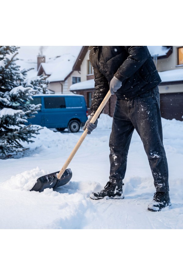 Лопата для уборки снега пластиковая, 450 х 430 мм, без черенка, Сибртех