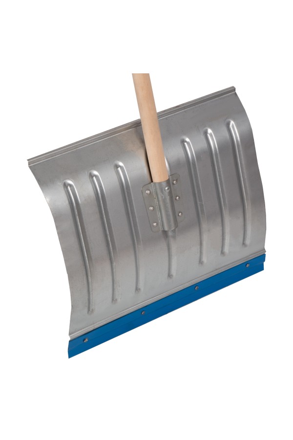 Лопата для уборки снега алюминиевая, 430 х 370 х 1350 мм, деревянный черенок, Сибртех