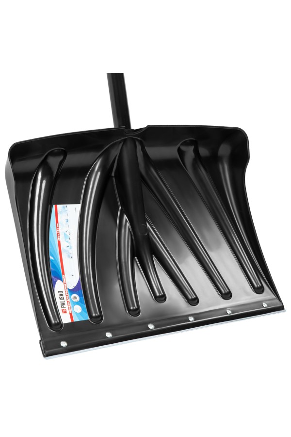 Лопата для уборки снега пластиковая, 460 х 335 х 1300 мм, металлопластиковый черенок, Palisad