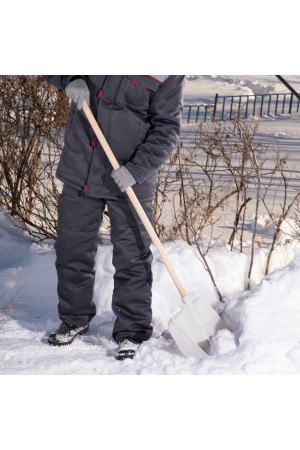 Лопата для уборки снега пластиковая, белая, 420 х 425 мм, без черенка, Россия, Сибртех