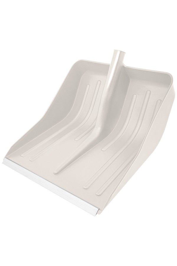 Лопата для уборки снега пластиковая, белая, 420 х 425 мм, без черенка, Сибртех