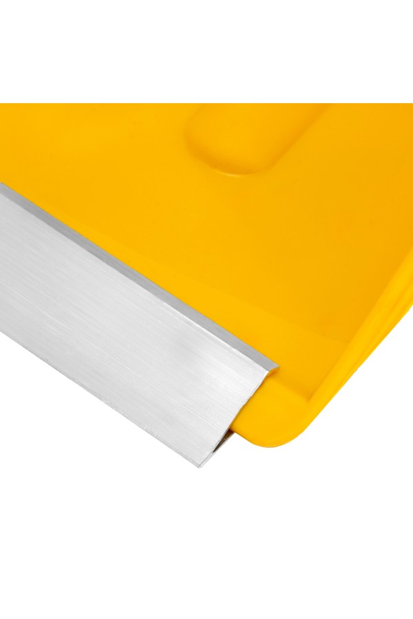 Лопата для уборки снега пластиковая, желтая, 420 х 425 мм, без черенка, Сибртех