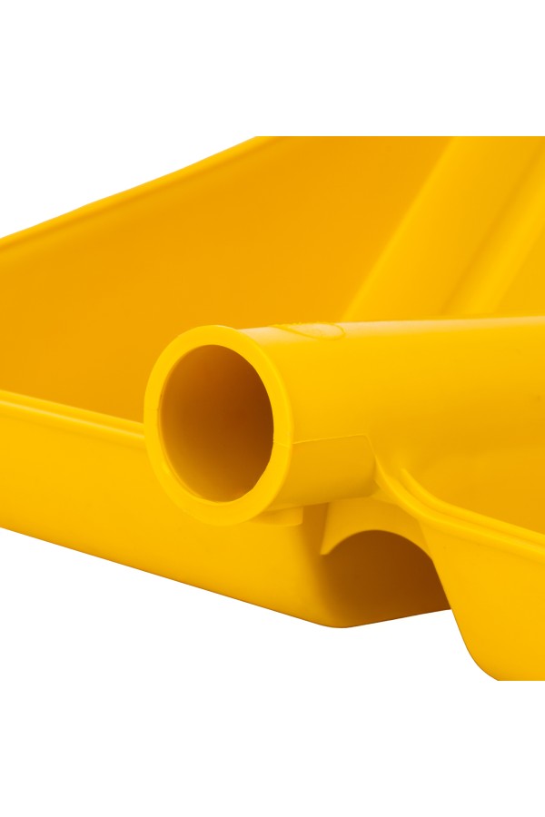 Лопата для уборки снега пластиковая, желтая, 420 х 425 мм, без черенка, Сибртех