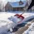 Лопата для уборки снега пластиковая, красная, 420 х 425 мм, без черенка, Россия, Сибртех