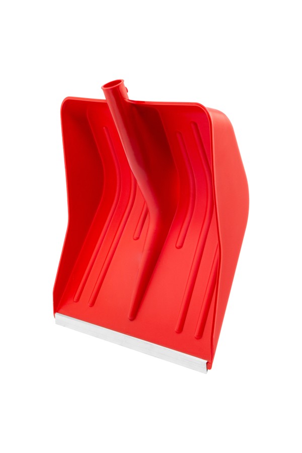 Лопата для уборки снега пластиковая, красная, 420 х 425 мм, без черенка, Сибртех