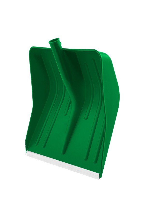 Лопата для уборки снега пластиковая, зеленая, 420 х 425 мм, без черенка, Сибртех