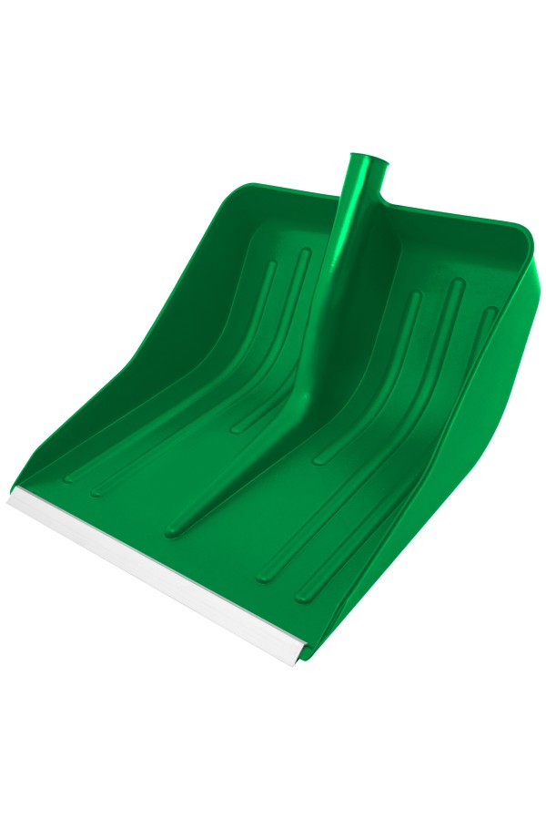 Лопата для уборки снега пластиковая, зеленая, 420 х 425 мм, без черенка, Сибртех
