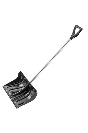 Лопата для уборки снега пластиковая, 500x330x1315 мм, алюминиевый черенок, Россия, Сибртех