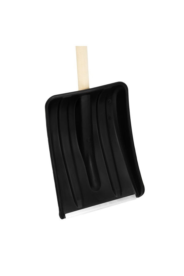 Лопата для уборки снега полипропиленовая, 275х365х870 мм, деревянный черенок, Sparta