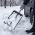 Лопата для уборки снега полипропиленовая, 275х365х870 мм, деревянный черенок, Россия Sparta