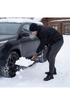 Лопата для уборки снега полипропиленовая, 275х365х790 мм, стальной черенок, Россия Stels