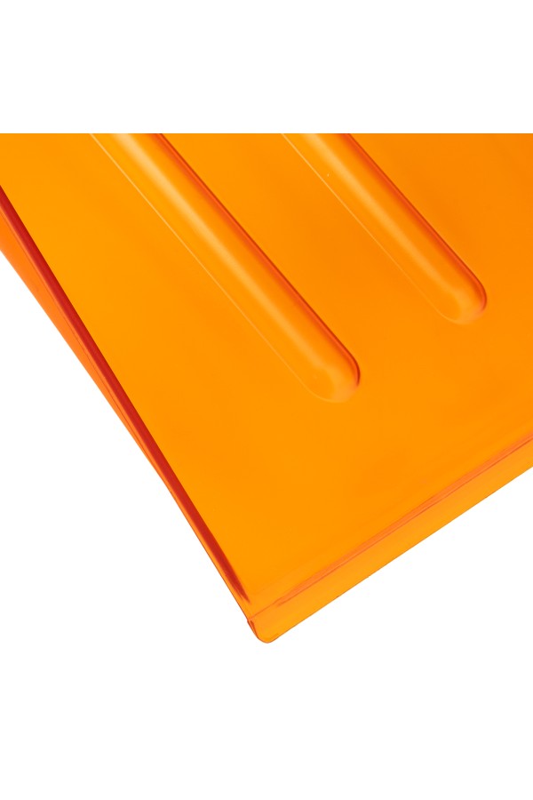 Лопата для уборки снега поликарбонат, 465х410х1390 мм, стальной черенок, усиленная Сибртех