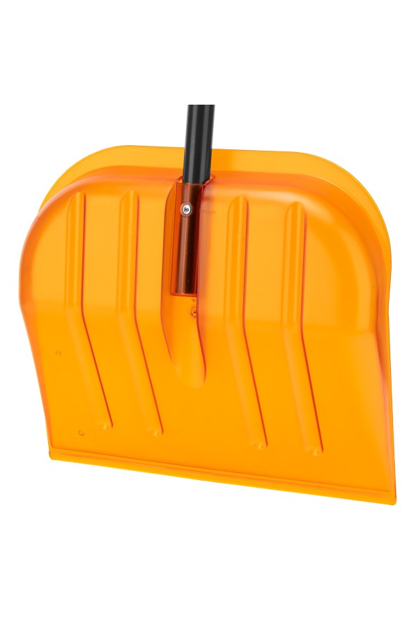 Лопата для уборки снега поликарбонат, 465х410х1390 мм, стальной черенок, усиленная Сибртех