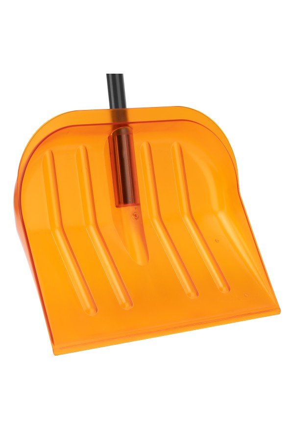 Лопата для уборки снега поликарбонат, 465х410х1390 мм, стальной черенок, усиленная Сибртех