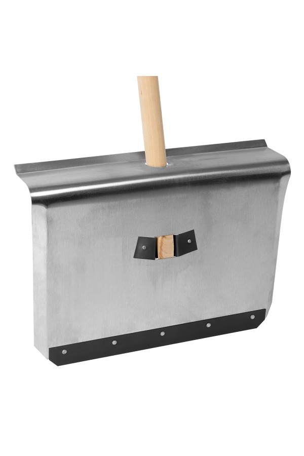 Лопата для уборки снега тротуарная, алюминиевая,500х400х1420мм, деревянный черенок, Сибртех