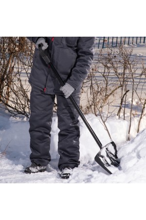 Лопата для уборки снега пластиковая, 450х325х1370 мм, стальной черенок, Palisad