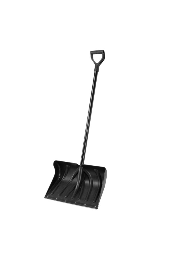 Лопата для уборки снега пластиковая, 490х325х1380 мм, стальной черенок, Palisad