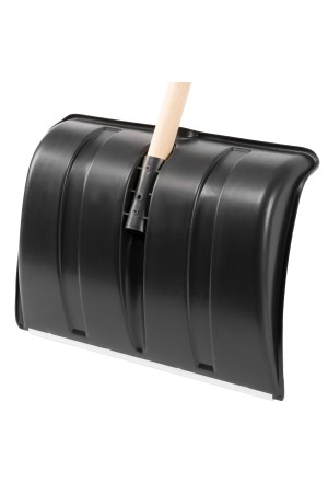 Лопата для уборки снега пластиковая, 470х350х1410 мм, деревянный черенок, Россия, Сибртех