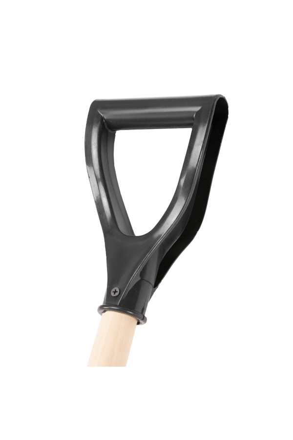 Лопата для уборки снега пластиковая, 470х350х1410 мм, деревянный черенок, Сибртех