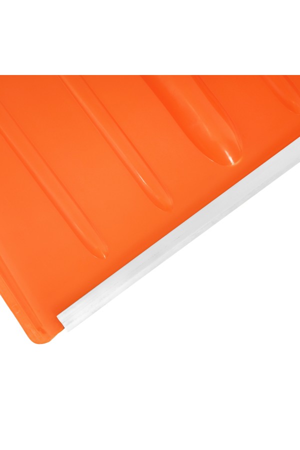 Лопата для уборки снега пластиковая, 490х370х1350 мм, стальной черенок, усиленная Сибртех