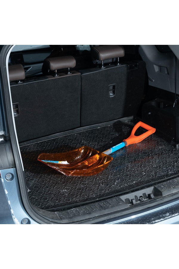 Лопата для уборки снега, поликарбонат, 270х360х840 мм, стальной черенок, усиленная Сибртех