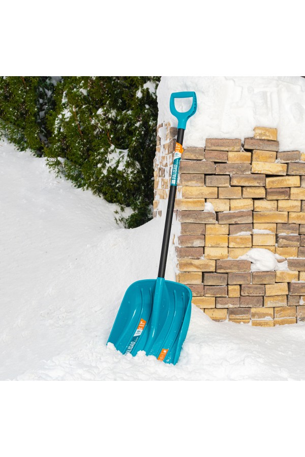 Лопата для уборки снега, полипропилен, 365х450х1355 мм, алюминиевый черенок, усиленная, LUXE Palisad