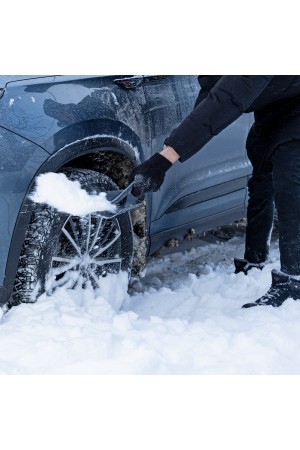 Лопата для уборки снега, полипропилен, 210х260х700 мм, Россия Сибртех