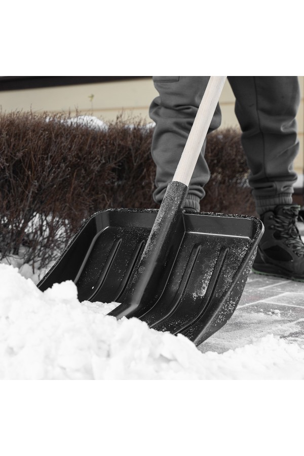Лопата для уборки снега, полипропилен, 405х410 мм, без черенка