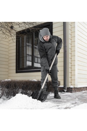 Лопата для уборки снега, полипропилен, 405х410 мм, без черенка Россия