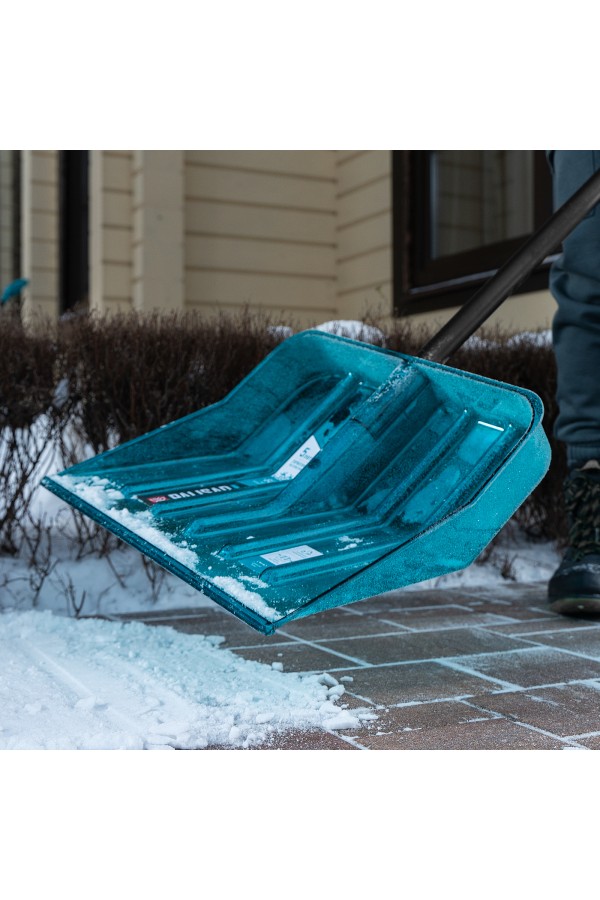Лопата для уборки снега поликарбонат, 460х400х1400 мм, алюминиевый черенок, LUXE Palisad