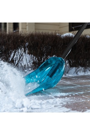 Лопата для уборки снега поликарбонат, 340х385х1340 мм, алюминиевый черенок, LUXE Palisad