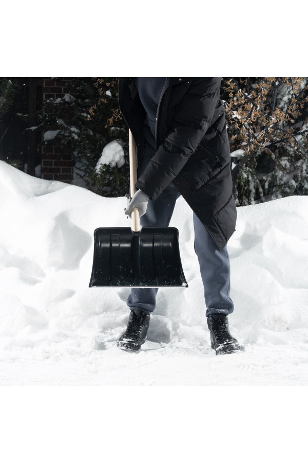 Лопата для уборки снега пластиковая, 380х360мм, без черенка, Сибртех