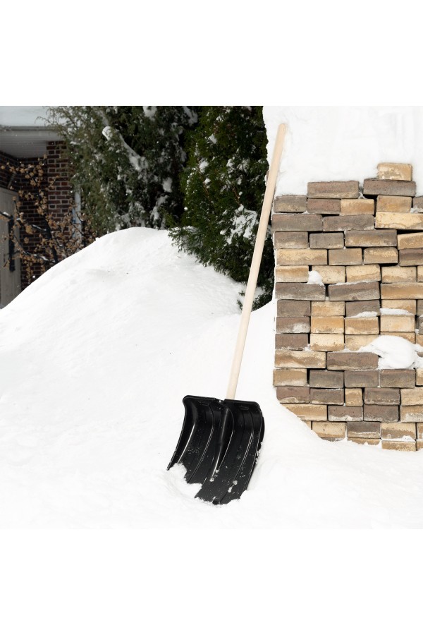 Лопата для уборки снега пластиковая, 380х360мм, без черенка, Сибртех