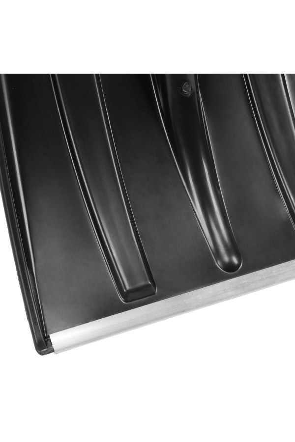 Лопата для уборки снега пластиковая, 380х350х1370 мм, деревянный черенок