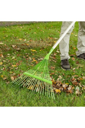 Грабли веерные стальные, 565 мм, 22 плоских зуба, эмалированные, усиленные, без черенка, Palisad