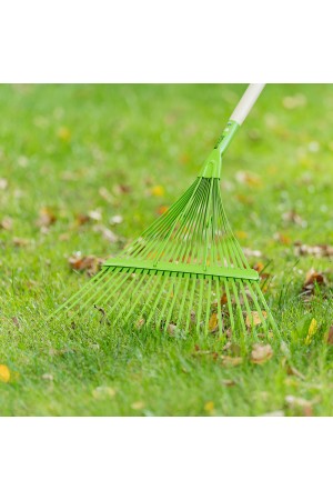 Грабли веерные стальные, 565 мм, 22 плоских зуба, эмалированные, усиленные, без черенка, Palisad